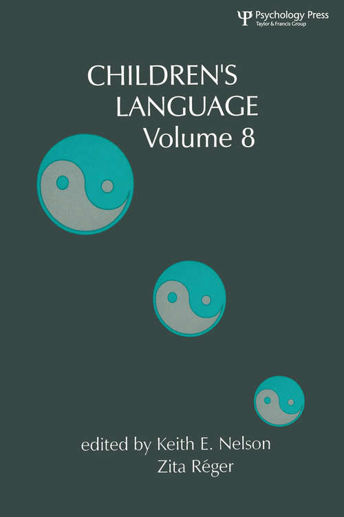 Book cover of Children's Language: Volume 8 (Children's Language Series)