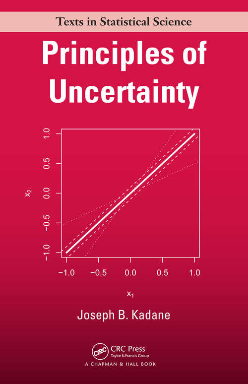 Book cover of Principles of Uncertainty