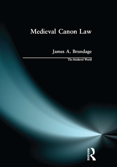 Book cover of Medieval Canon Law (The Medieval World)