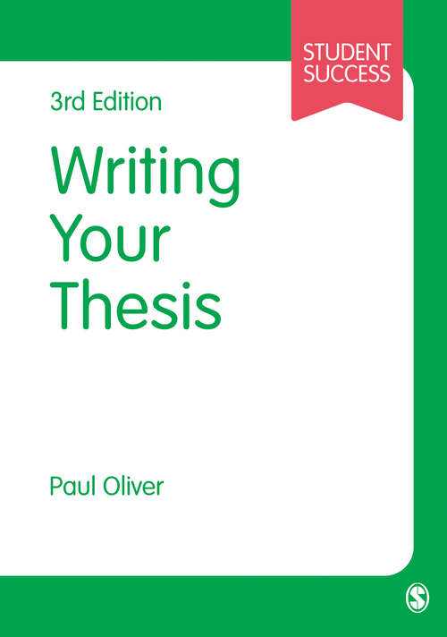 Book cover of Writing Your Thesis