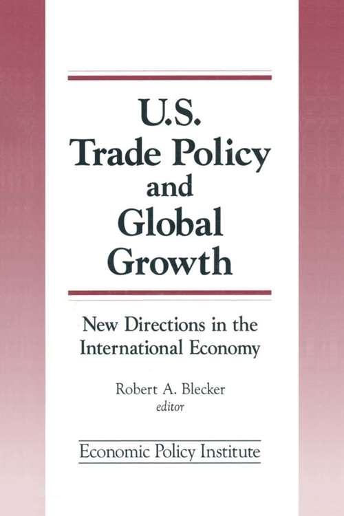 Book cover of Trade Policy and Global Growth: New Directions in the International Economy
