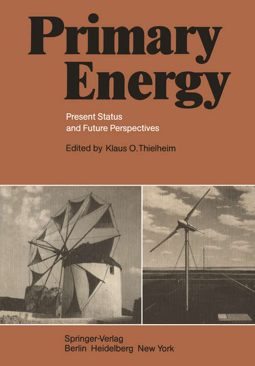 Book cover of Primary Energy: Present Status and Future Perspectives (1982)