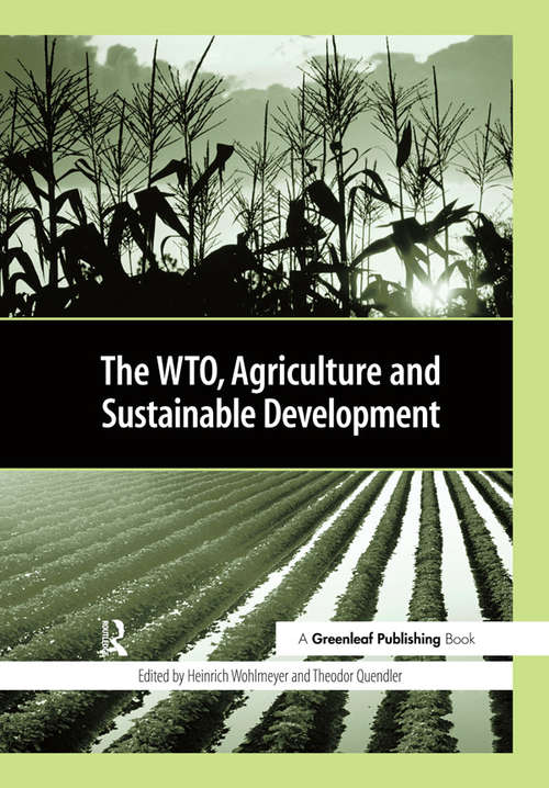 Book cover of The WTO, Agriculture and Sustainable Development