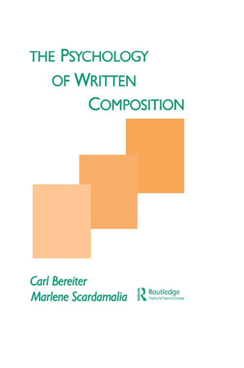 Book cover of The Psychology of Written Composition (Psychology of Education and Instruction Series)
