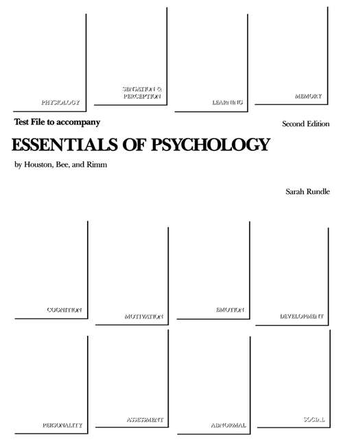 Book cover of Test File to Accompany Essentials of Psychology (2)