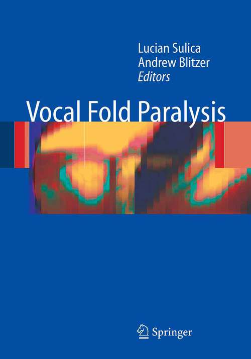 Book cover of Vocal Fold Paralysis (2006)