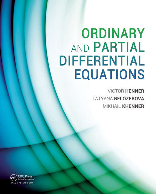 Book cover of Ordinary and Partial Differential Equations