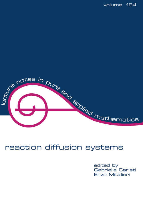 Book cover of Reaction Diffusion Systems
