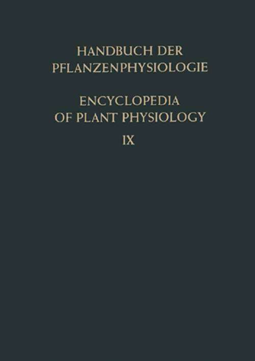 Book cover of The Metabolism of Sulfur- and Phosphorus-Containing Compounds / Der Stoffwechsel der Schwefel- und Phosphorhaltigen Verbindungen (1958) (Handbuch der Pflanzenphysiologie   Encyclopedia of Plant Physiology #9)