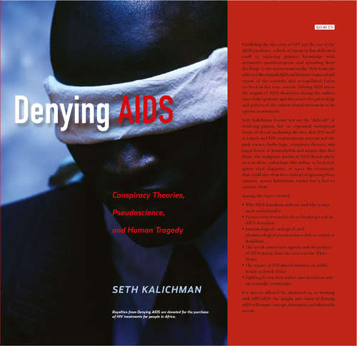 Book cover of Denying AIDS: Conspiracy Theories, Pseudoscience, and Human Tragedy (2009)