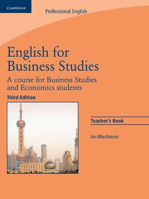Book cover of English For Business Studies Teacher's Book: A Course For Business Studies And Economics Students (PDF)