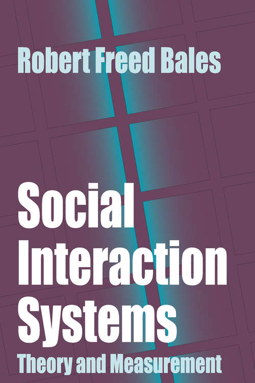 Book cover of Social Interaction Systems: Theory and Measurement