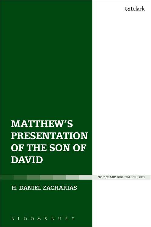 Book cover of Matthew’s Presentation of the Son of David