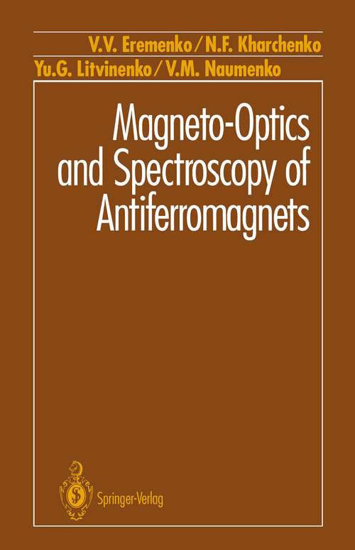Book cover of Magneto-Optics and Spectroscopy of Antiferromagnets (1992)