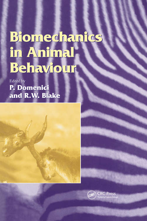 Book cover of Biomechanics in Animal Behaviour