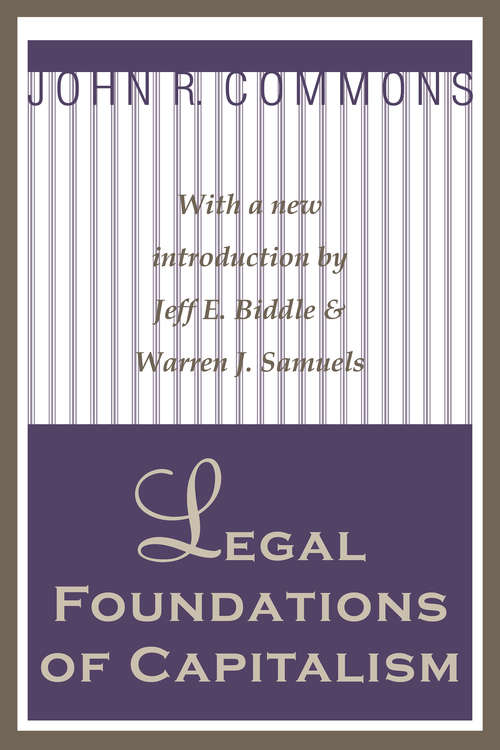 Book cover of Legal Foundations of Capitalism