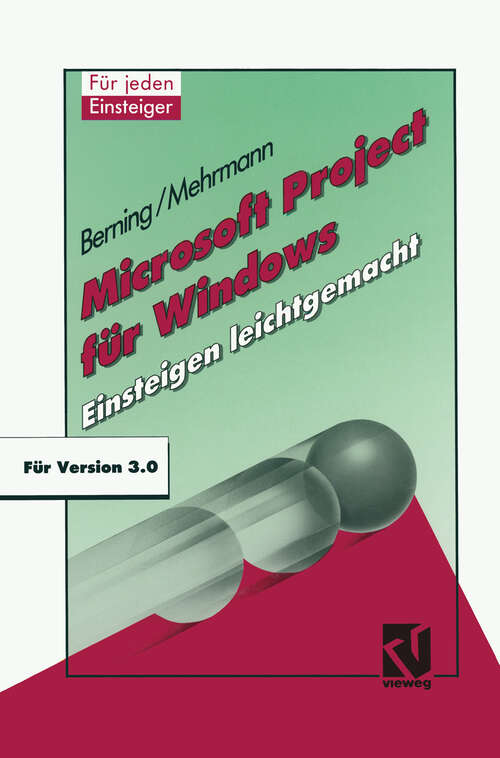 Book cover of Microsoft Project für Windows: Einsteigen leichtgemacht (1992)