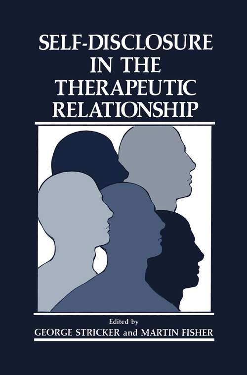Book cover of Self-Disclosure in the Therapeutic Relationship (1990)