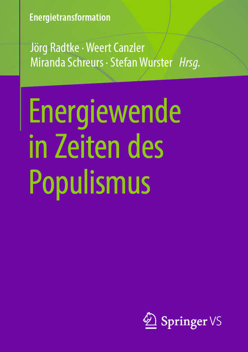 Book cover of Energiewende in Zeiten des Populismus (1. Aufl. 2019) (Energietransformation)