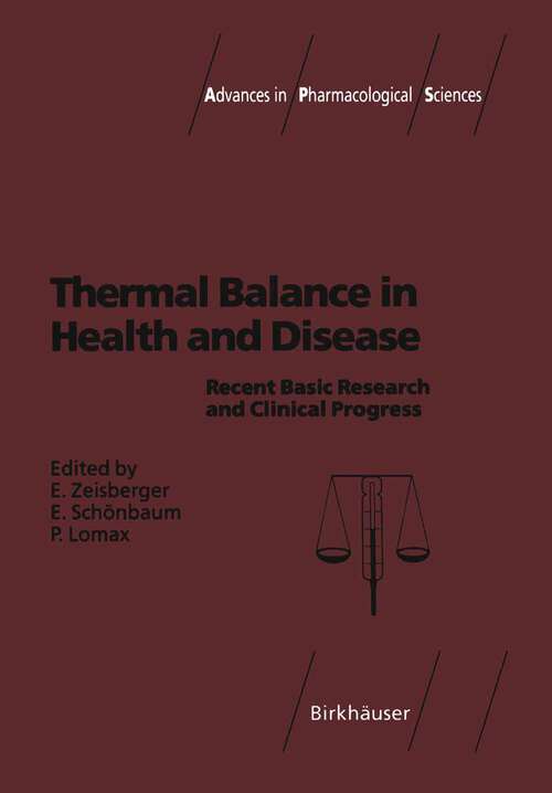 Book cover of Thermal Balance in Health and Disease: Recent Basic Research and Clinical Progress (1994) (Advances in Pharmacological Sciences)