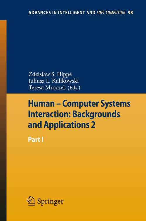 Book cover of Human – Computer Systems Interaction: Part 1 (2012) (Advances in Intelligent and Soft Computing #98)