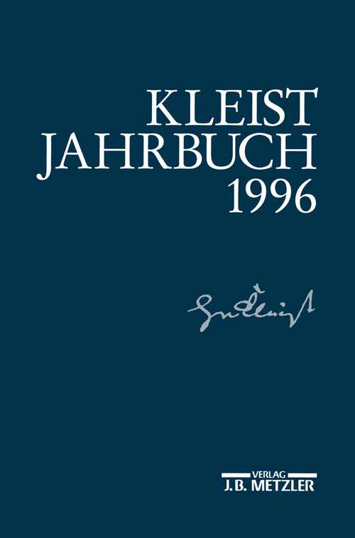 Book cover of Kleist-Jahrbuch 1996 (1. Aufl. 1996) (Kleist-Jahrbuch)