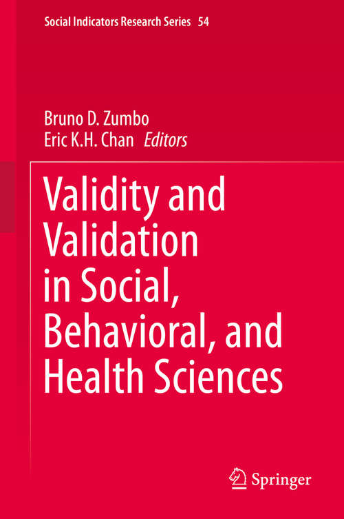 Book cover of Validity and Validation in Social, Behavioral, and Health Sciences (2014) (Social Indicators Research Series #54)