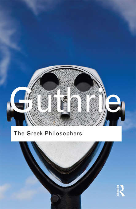 Book cover of The Greek Philosophers: from Thales to Aristotle