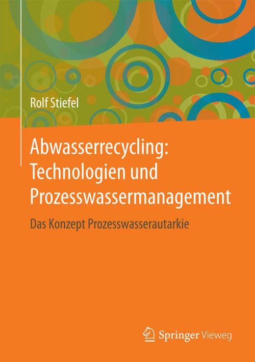 Book cover of Abwasserrecycling: Das Konzept Prozesswasserautarkie
