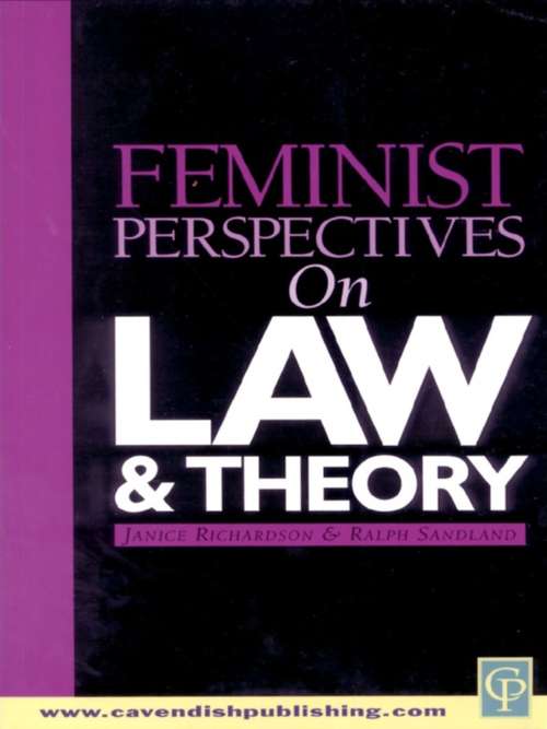 Book cover of Feminist Perspectives on Law and Theory (Feminist Perspectives)