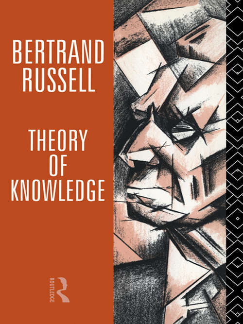 Book cover of Theory of Knowledge: The 1913 Manuscript