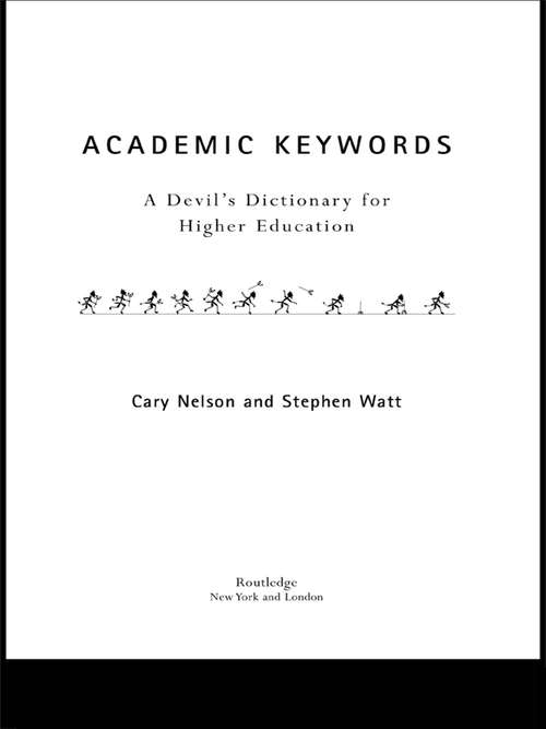 Book cover of Academic Keywords: A Devil's Dictionary for Higher Education