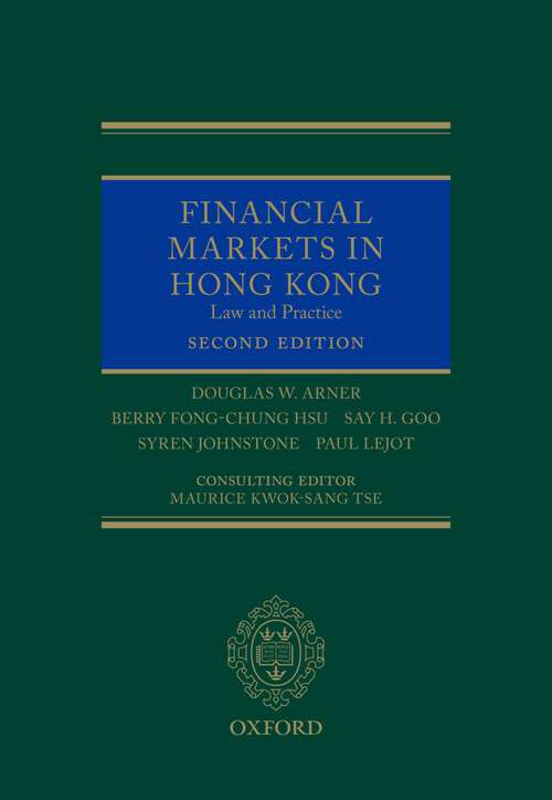 Book cover of Financial Markets in Hong Kong (Oxford Legal Research Library Online)