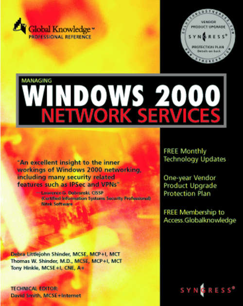 Book cover of Managing Windows 2000 Network Services