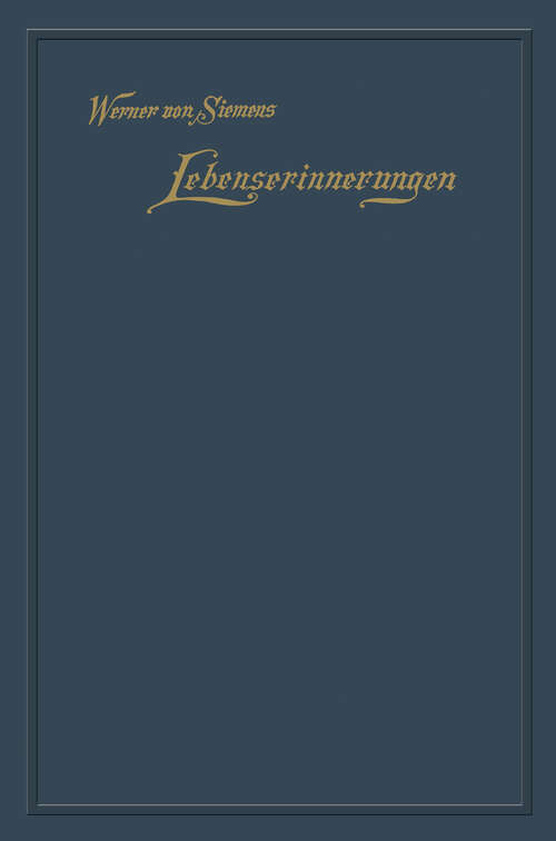 Book cover of Lebenserinnerungen (4. Aufl. 1895)