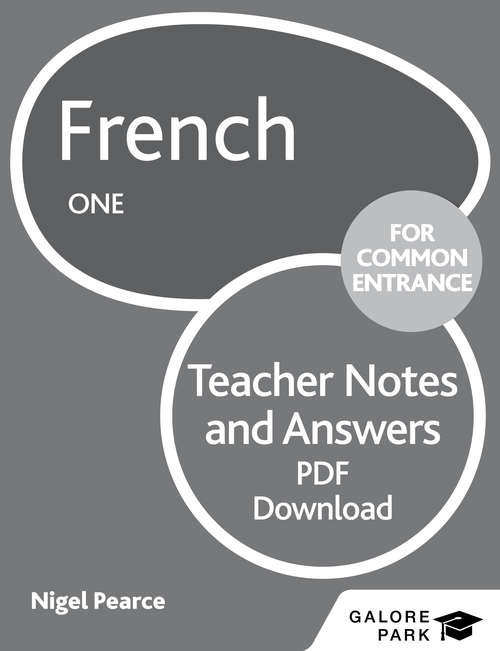 Book cover of French For Common Entrance One Answers (PDF)
