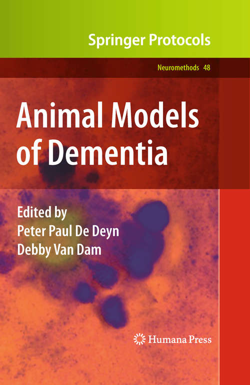 Book cover of Animal Models of Dementia (2011) (Neuromethods #48)