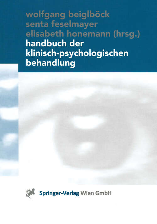 Book cover of Handbuch der klinisch-psychologischen Behandlung (2000)