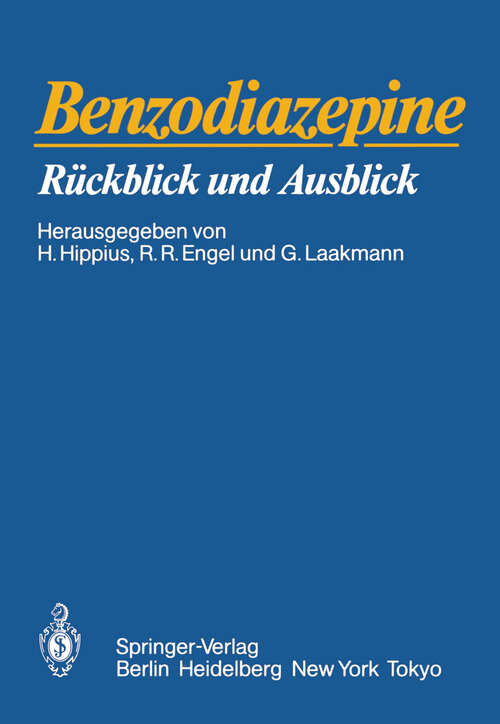 Book cover of Benzodiazepine: Rückblick und Ausblick (1986)