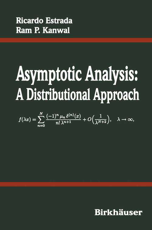 Book cover of Asymptotic Analysis: A Distributional Approach (1994)