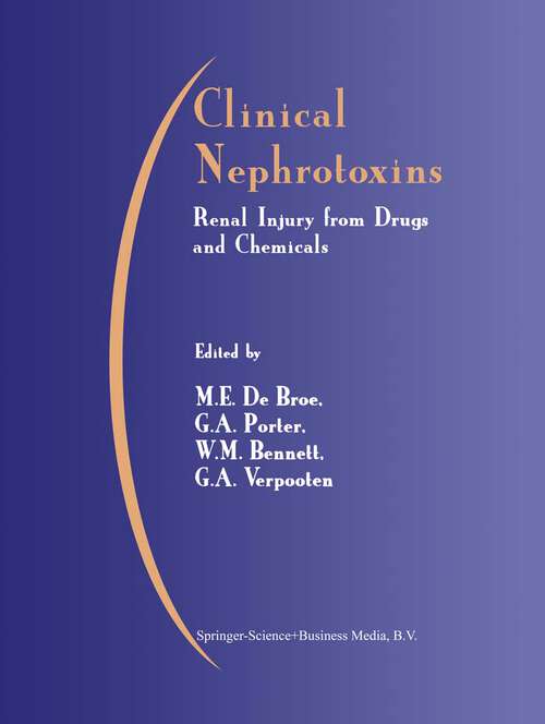 Book cover of Clinical Nephrotoxins: Renal Injury from Drugs and Chemicals (1998)
