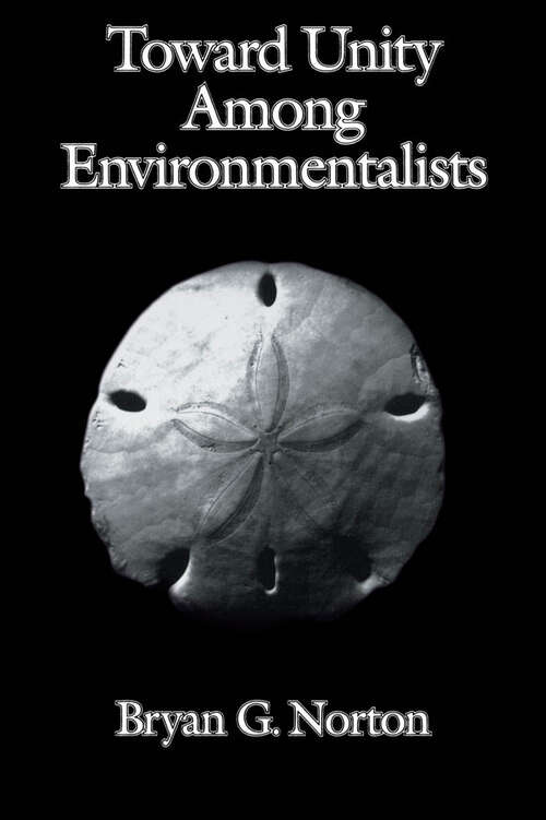 Book cover of Toward Unity among Environmentalists