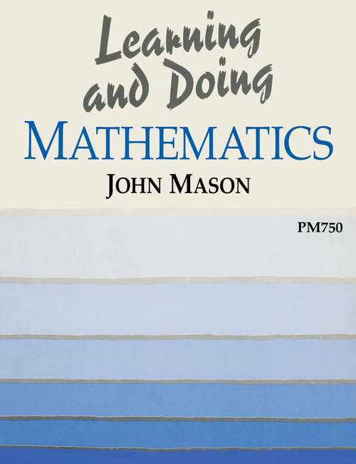 Book cover of Learning and Doing Mathematics (1st ed. 1988)