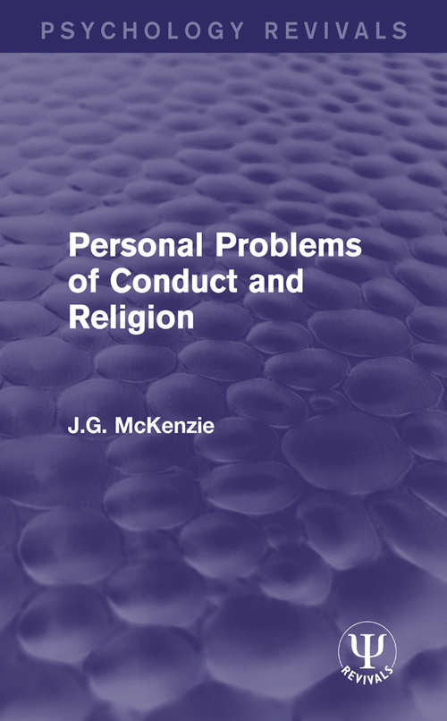 Book cover of Personal Problems of Conduct and Religion (Psychology Revivals)