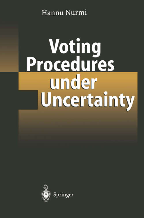 Book cover of Voting Procedures under Uncertainty (2002)
