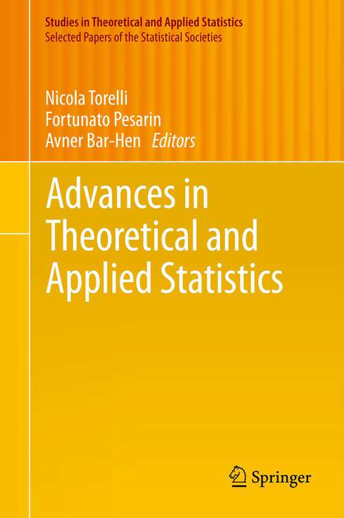 Book cover of Advances in Theoretical and Applied Statistics (2013) (Studies in Theoretical and Applied Statistics)