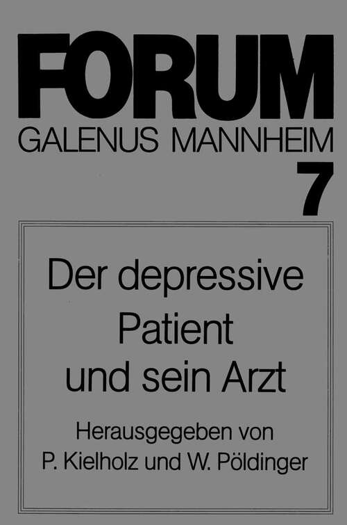 Book cover of Der depressive Patient und sein Arzt (1981)