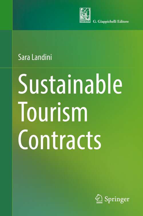Book cover of Sustainable Tourism Contracts (1st ed. 2021)