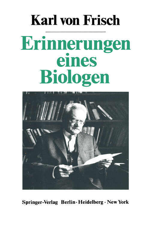 Book cover of Erinnerungen eines Biologen (3. Aufl. 1973)