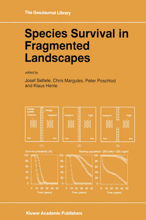 Book cover of Species Survival in Fragmented Landscapes (1996) (GeoJournal Library #35)